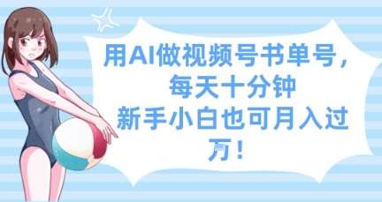 用AI做视频号书单号，每天十分钟，新手小白也可月入过W网创吧-网创项目资源站-副业项目-创业项目-搞钱项目网创吧