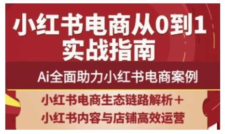 2025小红书电商全链路运营，Ai全面助力小红书电商案例网创吧-网创项目资源站-副业项目-创业项目-搞钱项目网创吧
