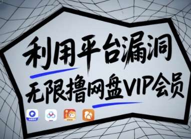 利用平台漏洞，无限撸网盘VIP会员，用户亲测有效!【漏洞原理+操作演示】网创吧-网创项目资源站-副业项目-创业项目-搞钱项目网创吧