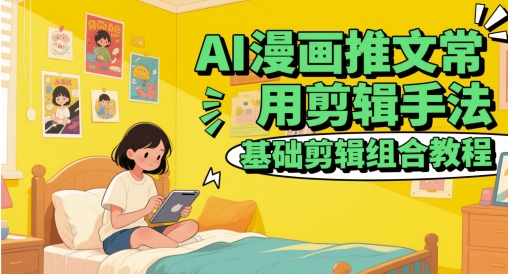 AI漫画推文常用剪辑手法,基础剪辑组合教程网创吧-网创项目资源站-副业项目-创业项目-搞钱项目网创吧