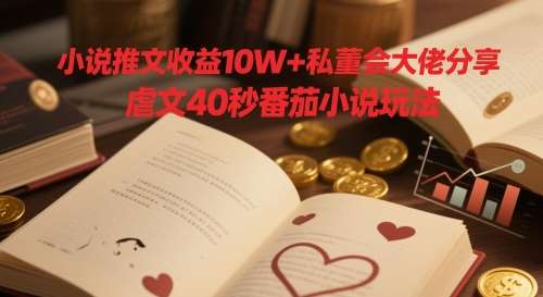 小说推文收益10W+私董会大佬分享，虐文40秒番茄小说玩法网创吧-网创项目资源站-副业项目-创业项目-搞钱项目网创吧