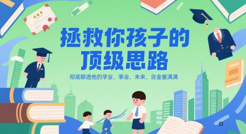 付费文章：拯救你孩子的顶级思路，彻底聊透他的学业、事业、未来，含金量满满网创吧-网创项目资源站-副业项目-创业项目-搞钱项目网创吧