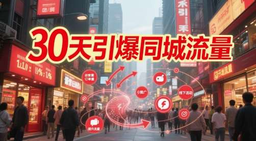 30天引爆同城流量：团购篇 认知篇 流量篇 来客篇 达人篇 老板人设IP篇 投流篇网创吧-网创项目资源站-副业项目-创业项目-搞钱项目网创吧