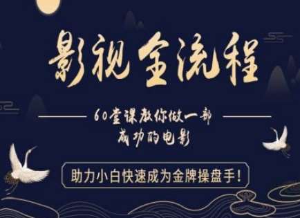 【影视全流程】教你做一部成功的电影，助力小白快速成为金牌操盘手网创吧-网创项目资源站-副业项目-创业项目-搞钱项目网创吧