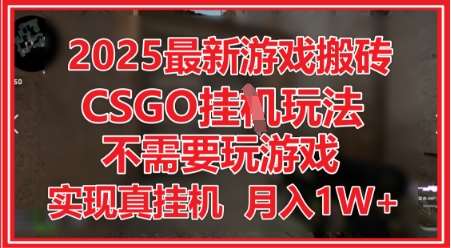 2025最新游戏搬砖，CSGO挂G，不需要玩游戏，实现真挂G，月入1W+【揭秘】网创吧-网创项目资源站-副业项目-创业项目-搞钱项目网创吧