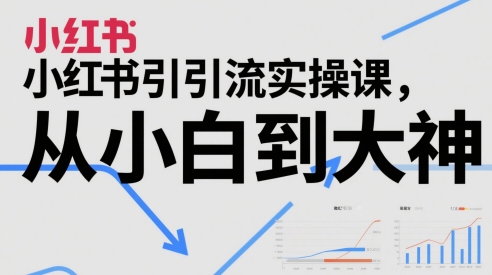 小红书引流实操课，从小白到大神网创吧-网创项目资源站-副业项目-创业项目-搞钱项目网创吧