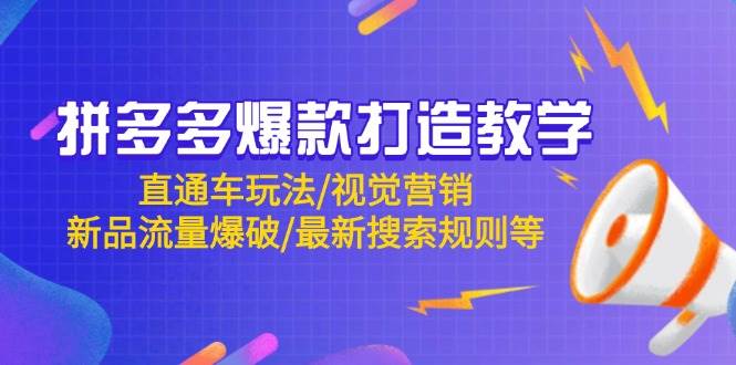 （14681期）拼多多爆款打造教学：直通车玩法/视觉营销/新品流量爆破/最新搜索规则等网创吧-网创项目资源站-副业项目-创业项目-搞钱项目网创吧
