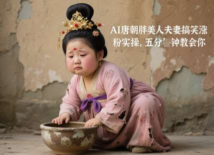 AI唐朝胖美人夫妻搞笑涨粉实操，五分钟教会你网创吧-网创项目资源站-副业项目-创业项目-搞钱项目网创吧
