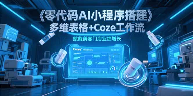 (15239期)零代码AI小程序搭建,多维表格+Coze工作流,赋能美容门店业绩增长网创吧-网创项目资源站-副业项目-创业项目-搞钱项目网创吧