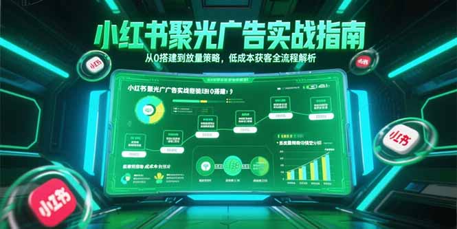 （15248期）小红书聚光广告实战指南，从0搭建到放量策略，低成本获客全流程解析网创吧-网创项目资源站-副业项目-创业项目-搞钱项目网创吧