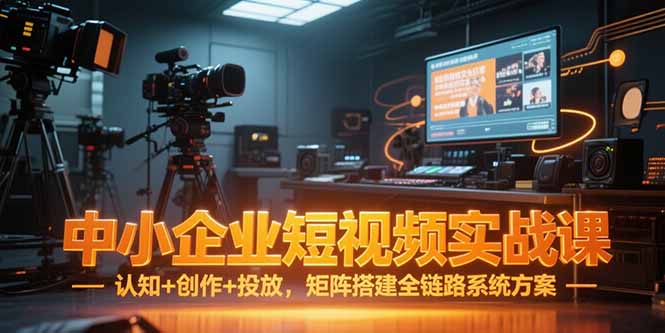 （15249期）中小企业短视频实战课，认知+创作+投放，矩阵搭建全链路系统方案网创吧-网创项目资源站-副业项目-创业项目-搞钱项目网创吧