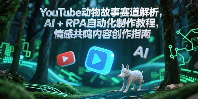 （15174期）YouTube动物故事赛道解析，AI+RPA自动化制作教程，情感共鸣内容创作指南网创吧-网创项目资源站-副业项目-创业项目-搞钱项目网创吧