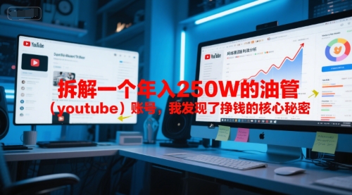 付费文章：拆解一个年入250W的油管（youtube）账号，我发现了挣钱的核心秘密网创吧-网创项目资源站-副业项目-创业项目-搞钱项目网创吧