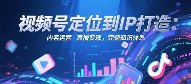 视频号定位到IP打造：账号搭建-内容运营-直播变现，完整知识体系网创吧-网创项目资源站-副业项目-创业项目-搞钱项目网创吧