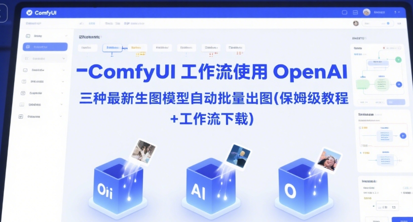 ComfyUI 工作流使用 OpenAI 三种最新生图模型自动批量出图(保姆级教程+工作流下载)网创吧-网创项目资源站-副业项目-创业项目-搞钱项目网创吧
