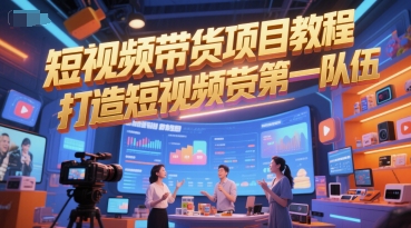 短视频带货项目教程，打造短视频带货第一队伍网创吧-网创项目资源站-副业项目-创业项目-搞钱项目网创吧