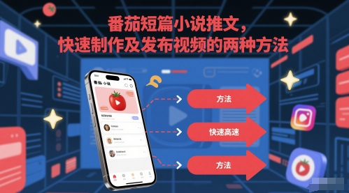 番茄短篇小说推文,快速制作及发布视频的两种方法网创吧-网创项目资源站-副业项目-创业项目-搞钱项目网创吧