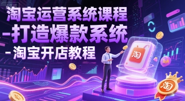 淘宝运营系统课程-打造爆款系统-淘宝开店教程网创吧-网创项目资源站-副业项目-创业项目-搞钱项目网创吧