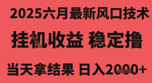 2025六月最新风口技术，无人挂G撸礼物，长期稳定 一个小时收益2k+，小白当天拿结果【揭秘】网创吧-网创项目资源站-副业项目-创业项目-搞钱项目网创吧