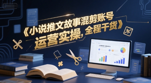 小说推文故事混剪账号运营实操，全程干货网创吧-网创项目资源站-副业项目-创业项目-搞钱项目网创吧