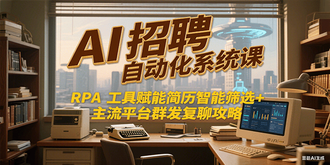 AI招聘自动化系统课，RPA工具赋能简历智能筛选+主流平台群发复聊全攻略网创吧-网创项目资源站-副业项目-创业项目-搞钱项目网创吧