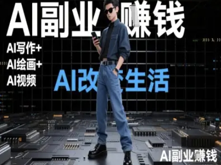 AI改变生活（Ai写作+AI绘画+Ai视频），AI副业挣钱网创吧-网创项目资源站-副业项目-创业项目-搞钱项目网创吧