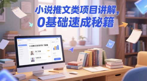 小说推文类项目讲解，0 基础速成秘籍网创吧-网创项目资源站-副业项目-创业项目-搞钱项目网创吧