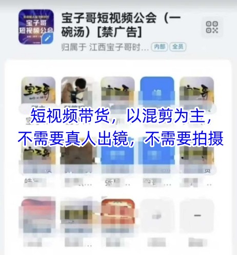 宝子哥头部团队短视频带货，以混剪为主，不需要真人出镜，不需要拍摄【更新】网创吧-网创项目资源站-副业项目-创业项目-搞钱项目网创吧