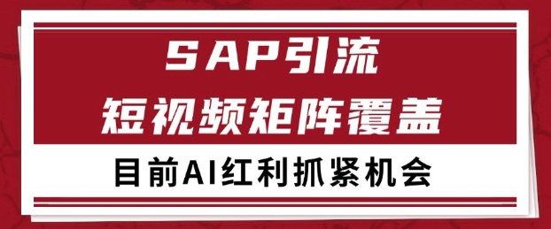 小红书某音sap赛道引流获客 自热矩阵日引200+【揭秘】网创吧-网创项目资源站-副业项目-创业项目-搞钱项目网创吧