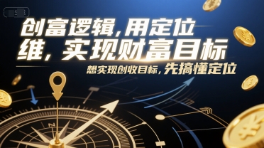 创富逻辑，用定位思维实现财富目标，想实现创收目标，先搞懂定位网创吧-网创项目资源站-副业项目-创业项目-搞钱项目网创吧