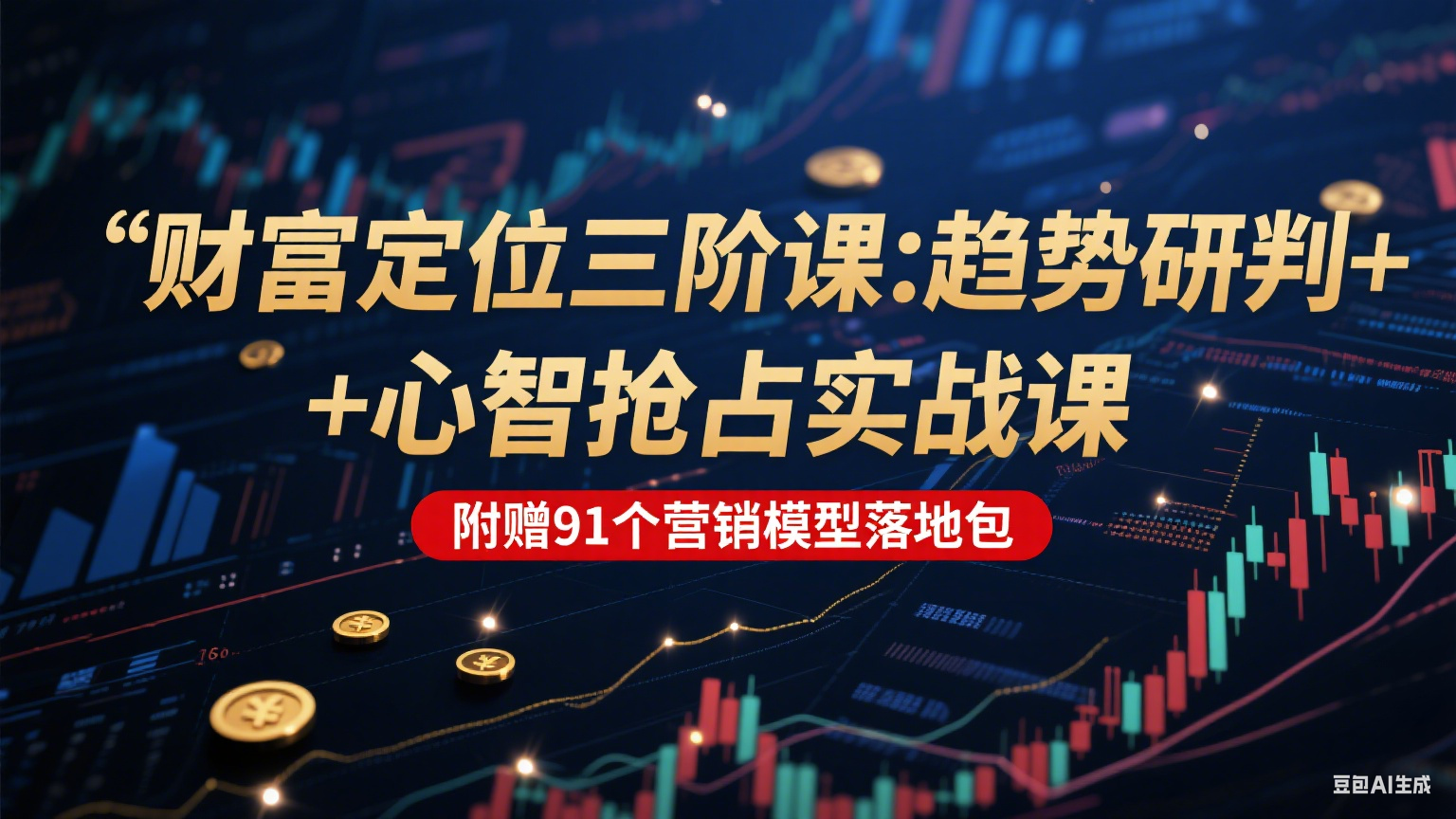财富定位三阶课：趋势研判 + 心智抢占实战课，附赠91个营销模型落地包网创吧-网创项目资源站-副业项目-创业项目-搞钱项目网创吧