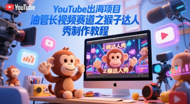 YouTube出海项目,油管长视频赛道之猴子达人秀制作教程网创吧-网创项目资源站-副业项目-创业项目-搞钱项目网创吧