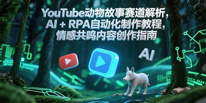 YouTube动物故事赛道解析，AI+RPA自动化制作教程，情感共鸣内容创作指南网创吧-网创项目资源站-副业项目-创业项目-搞钱项目网创吧