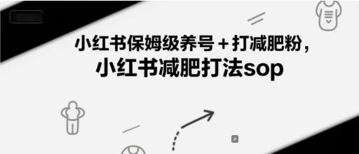 小红书保姆级养号+打减肥粉，小红书减肥打法sop网创吧-网创项目资源站-副业项目-创业项目-搞钱项目网创吧