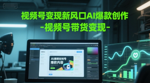 视频号变现新风口AI爆款创作-视频号带货变现网创吧-网创项目资源站-副业项目-创业项目-搞钱项目网创吧