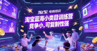 淘宝蓝海小类目训练营， 竞争小，可复制性强网创吧-网创项目资源站-副业项目-创业项目-搞钱项目网创吧