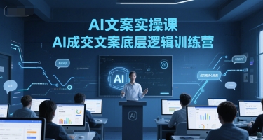 AI文案实操课,AI成交文案底层逻辑训练营网创吧-网创项目资源站-副业项目-创业项目-搞钱项目网创吧