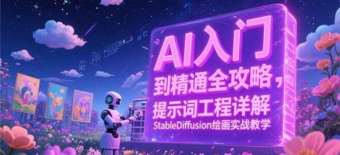AI入门到精通全攻略，提示词工程详解，StableDiffusion绘画实战教学网创吧-网创项目资源站-副业项目-创业项目-搞钱项目网创吧