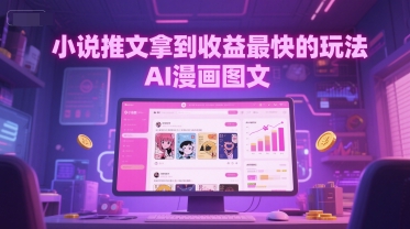 小说推文拿到收益最快的玩法，AI漫画图文网创吧-网创项目资源站-副业项目-创业项目-搞钱项目网创吧