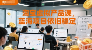 淘宝虚拟产品课，蓝海项目依旧稳定网创吧-网创项目资源站-副业项目-创业项目-搞钱项目网创吧
