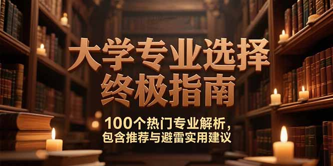 （15261期）付费文：大学专业选择终极指南,100个热门专业解析,包含推荐与避雷实用建议网创吧-网创项目资源站-副业项目-创业项目-搞钱项目网创吧