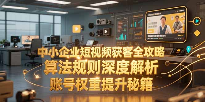 （15326期）中小企业短视频获客全攻略，算法规则深度解析，账号权重提升秘籍网创吧-网创项目资源站-副业项目-创业项目-搞钱项目网创吧