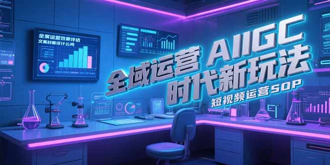 （15327期）全域运营AIGC时代新玩法，文案封面设计公式，短视频运营SOP网创吧-网创项目资源站-副业项目-创业项目-搞钱项目网创吧