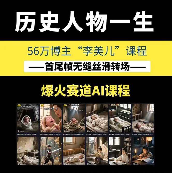 图片[2]网创吧-网创项目资源站-副业项目-创业项目-搞钱项目AI历史人物短视频创作，含IP打造、首尾帧无缝转场、智能体视频制作等核心教学内容网创吧-网创项目资源站-副业项目-创业项目-搞钱项目网创吧