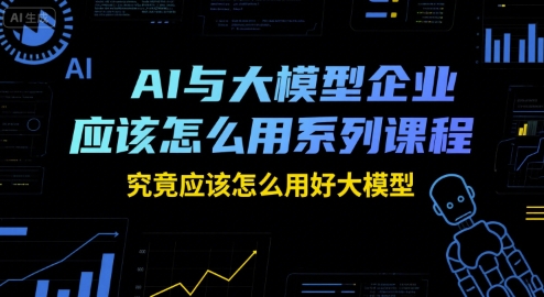 AI与大模型企业应该怎么用系列课程，究竟应该怎么用好大模型网创吧-网创项目资源站-副业项目-创业项目-搞钱项目网创吧
