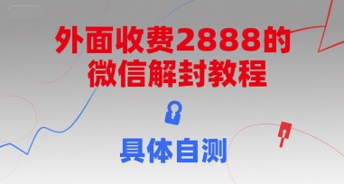 外面收费2888的微信解封教程，具体自测网创吧-网创项目资源站-副业项目-创业项目-搞钱项目网创吧