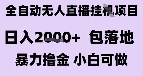最新全自动抖音无人直播挂G项目，日入2k+ 包落地暴力撸金，小白可做【揭秘】网创吧-网创项目资源站-副业项目-创业项目-搞钱项目网创吧
