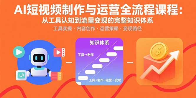 （15863期）AI短视频制作与运营全流程课程：从工具认知到流量变现的完整知识体系网创吧-网创项目资源站-副业项目-创业项目-搞钱项目网创吧