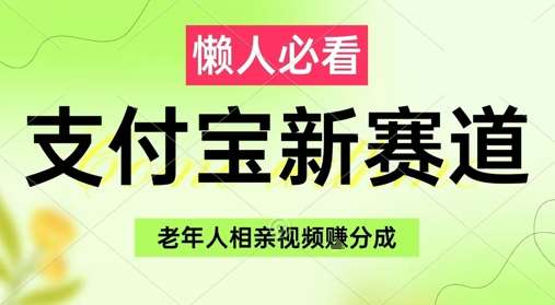 支付宝新赛道，利用老年人相亲视频，挣分成收益，轻松月入过W，操作简单网创吧-网创项目资源站-副业项目-创业项目-搞钱项目网创吧