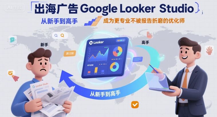 出海广告Google Looker Studio从新手到高手，成为更专业不被报告折磨的优化师网创吧-网创项目资源站-副业项目-创业项目-搞钱项目网创吧